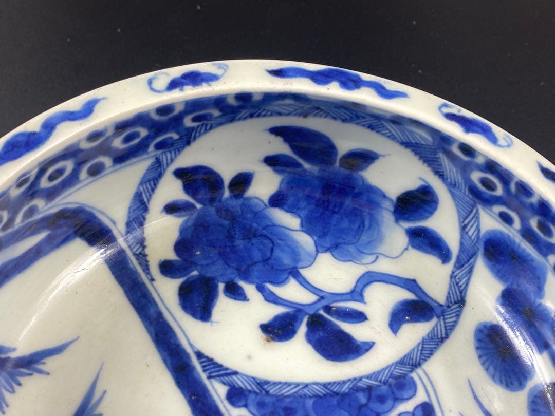 小鉢 青花 染付 松竹梅 岁寒三友 中国古玩 古美術 骨董 古伊万里 江戸 時代