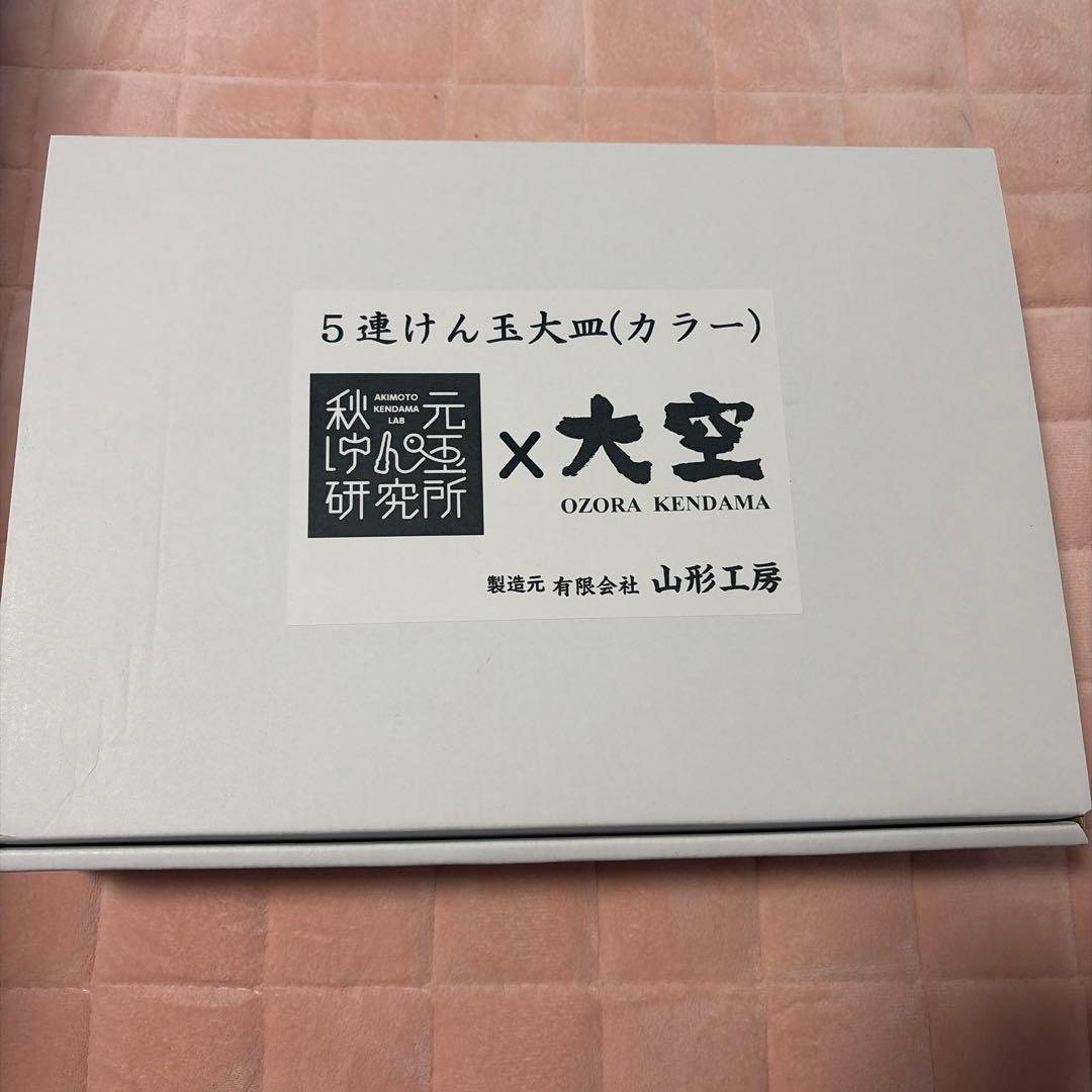 秋元けん玉研究所　5連けん玉大皿（カラー）