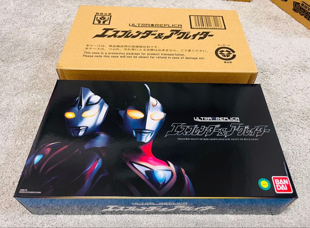 【未使用】ウルトラマンガイア エスプレンダー&アグレイターセット【輸送箱付】