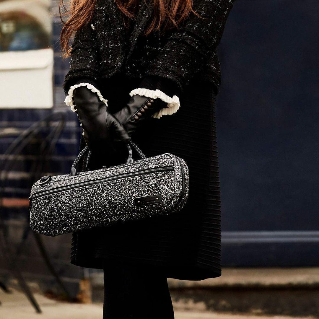 【サービス品】 Beaumont フルート キャリーバッグ 黒 スパークル