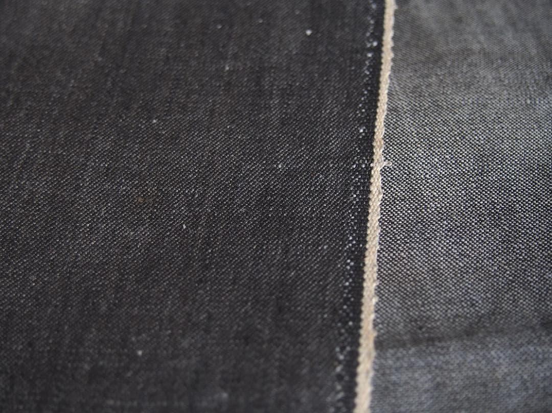 チャコールグレー デニム生地 71c×長340c デッドストック 古着/K300