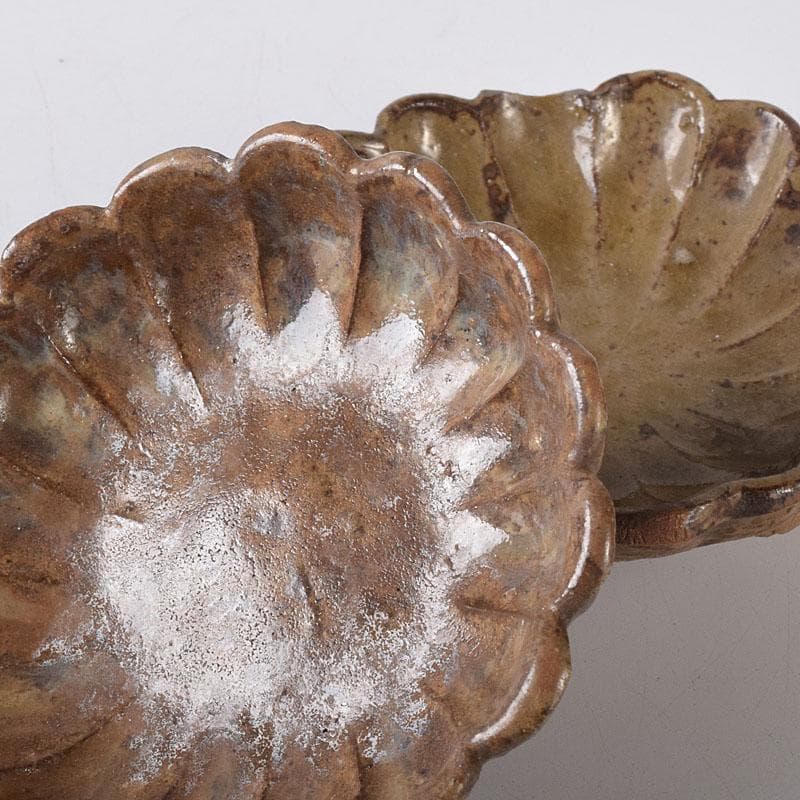 和食器　備前焼　古備前　波千鳥文　手塩皿　五客　C　R8360