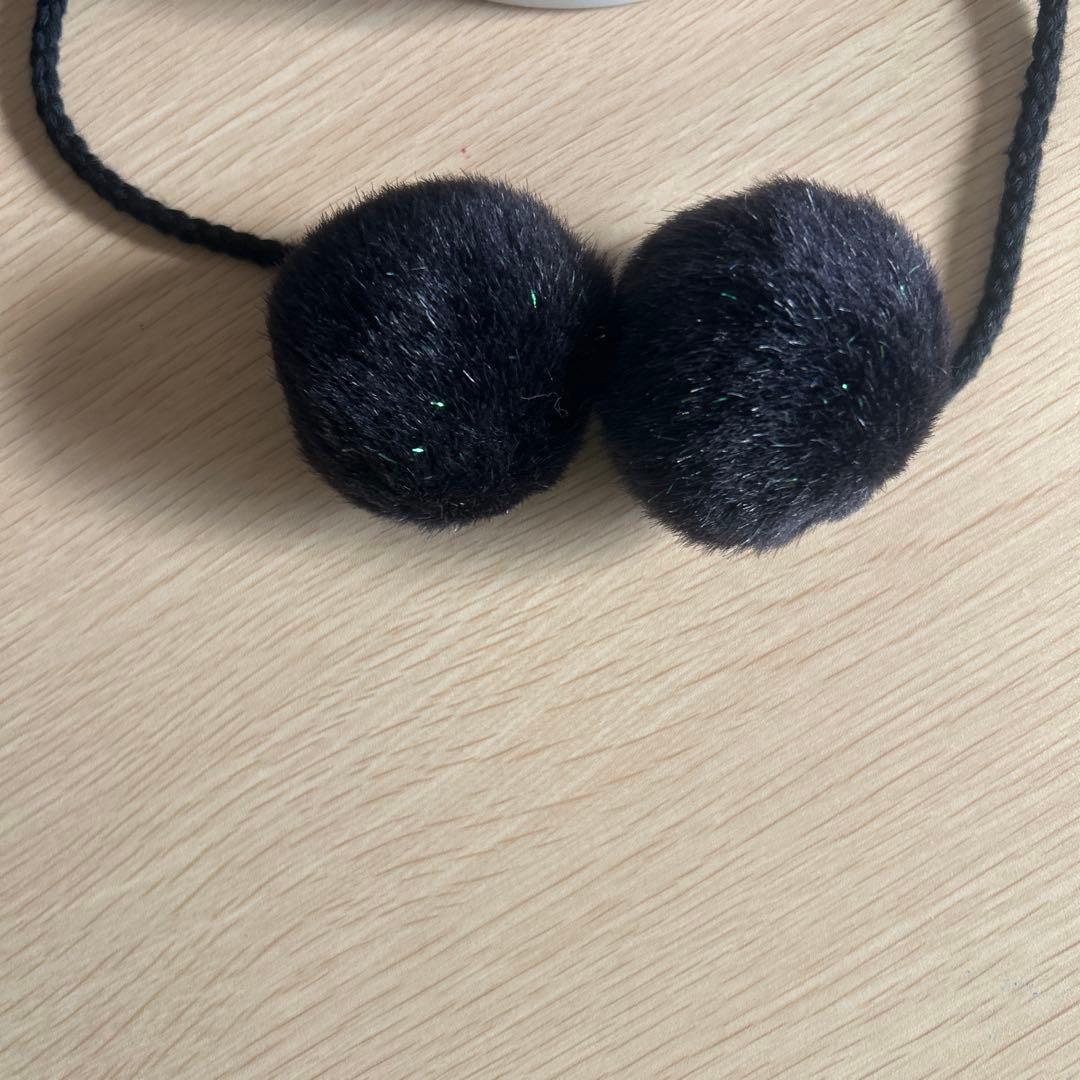 ディズニー　ファンキャップ　ミッキー　ミニー　ラメ　黒　ドッド　ビジュ　ペア