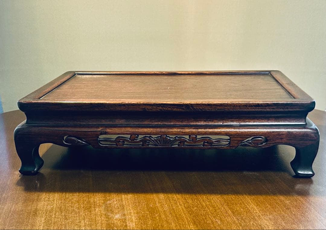 中国アンティーク　紫檀　一枚板　花台