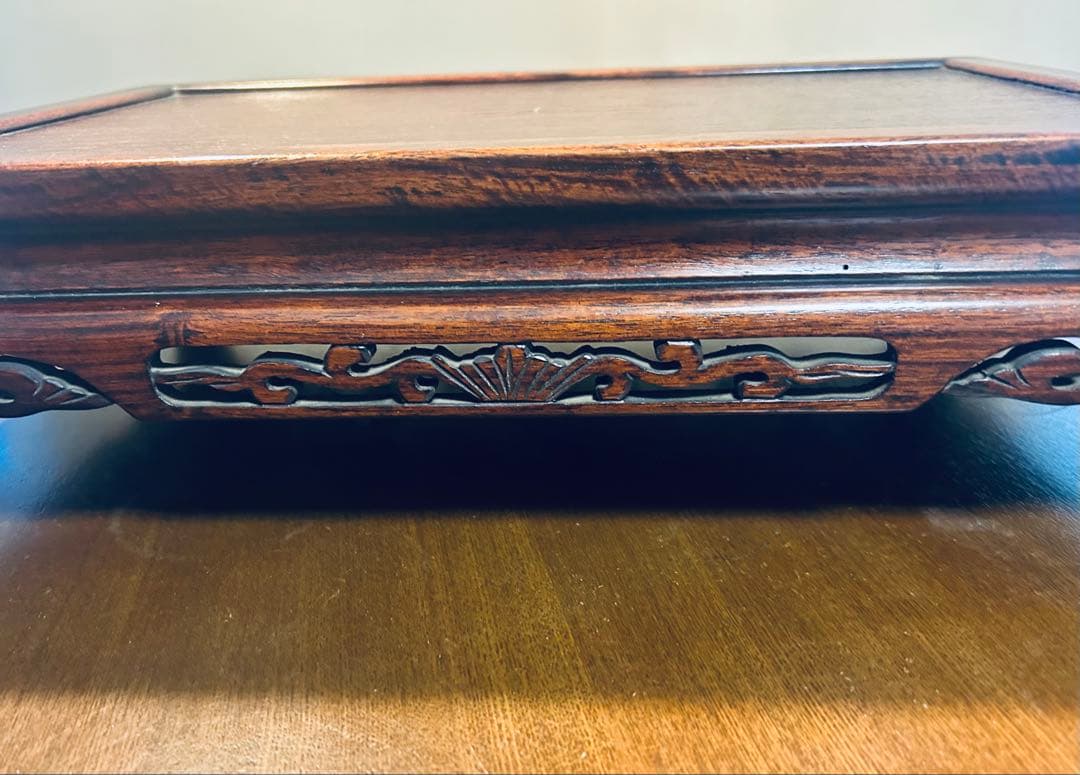 中国アンティーク　紫檀　一枚板　花台