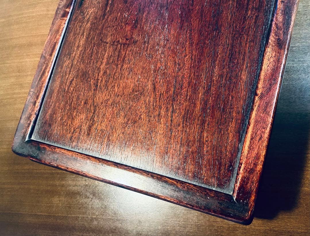 中国アンティーク　紫檀　一枚板　花台