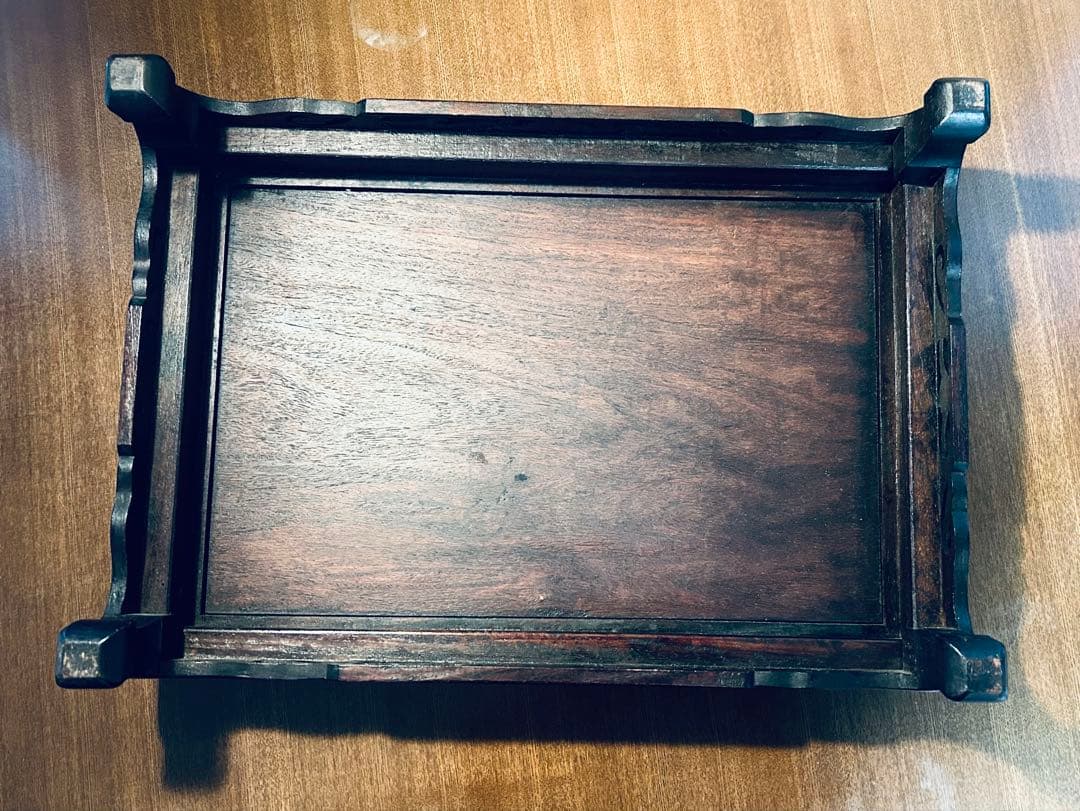 中国アンティーク　紫檀　一枚板　花台