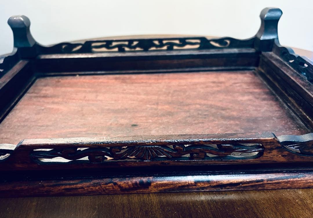 中国アンティーク　紫檀　一枚板　花台