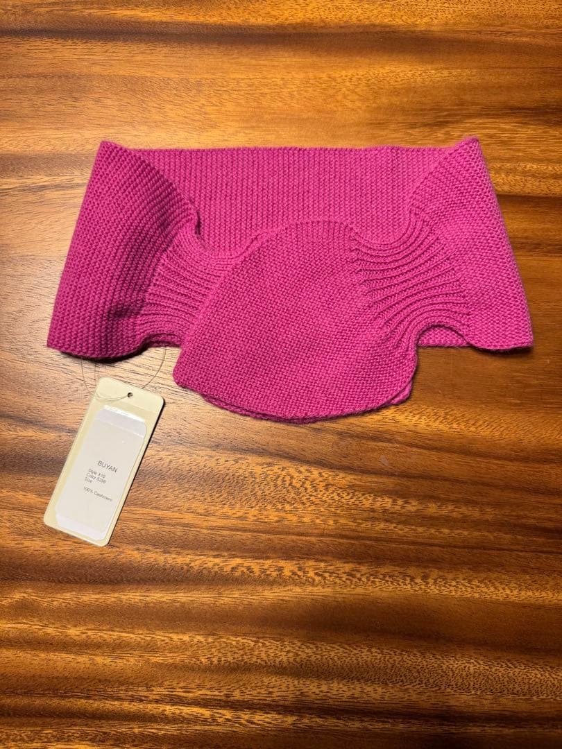 カシミヤ100%ビーニー　ポンポン付き、カシミヤヘッドバンド