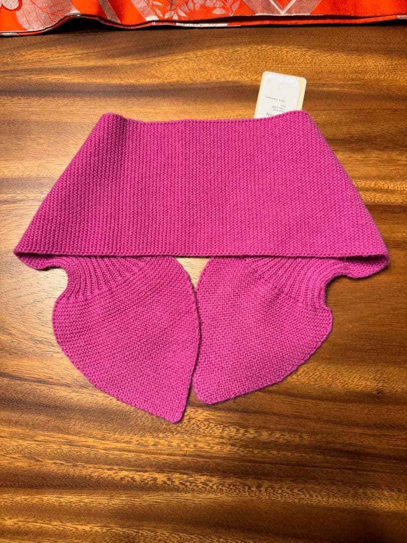 カシミヤ100%ビーニー　ポンポン付き、カシミヤヘッドバンド