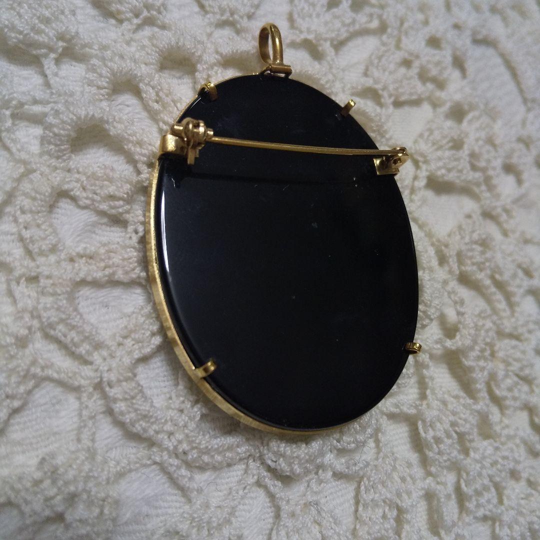 K18金カメオ2way ブローチペンダントトップ