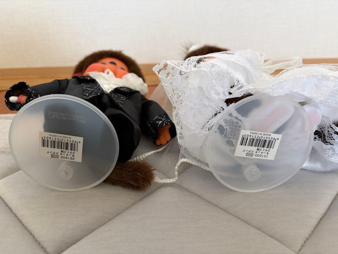 ウェディングモンチッチ ペア　結婚式ウェルカムドール　ドール専用スタンド専用箱付