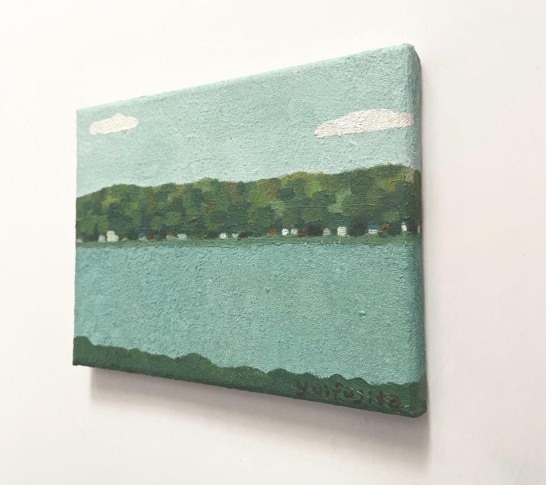 油彩画　湖畔