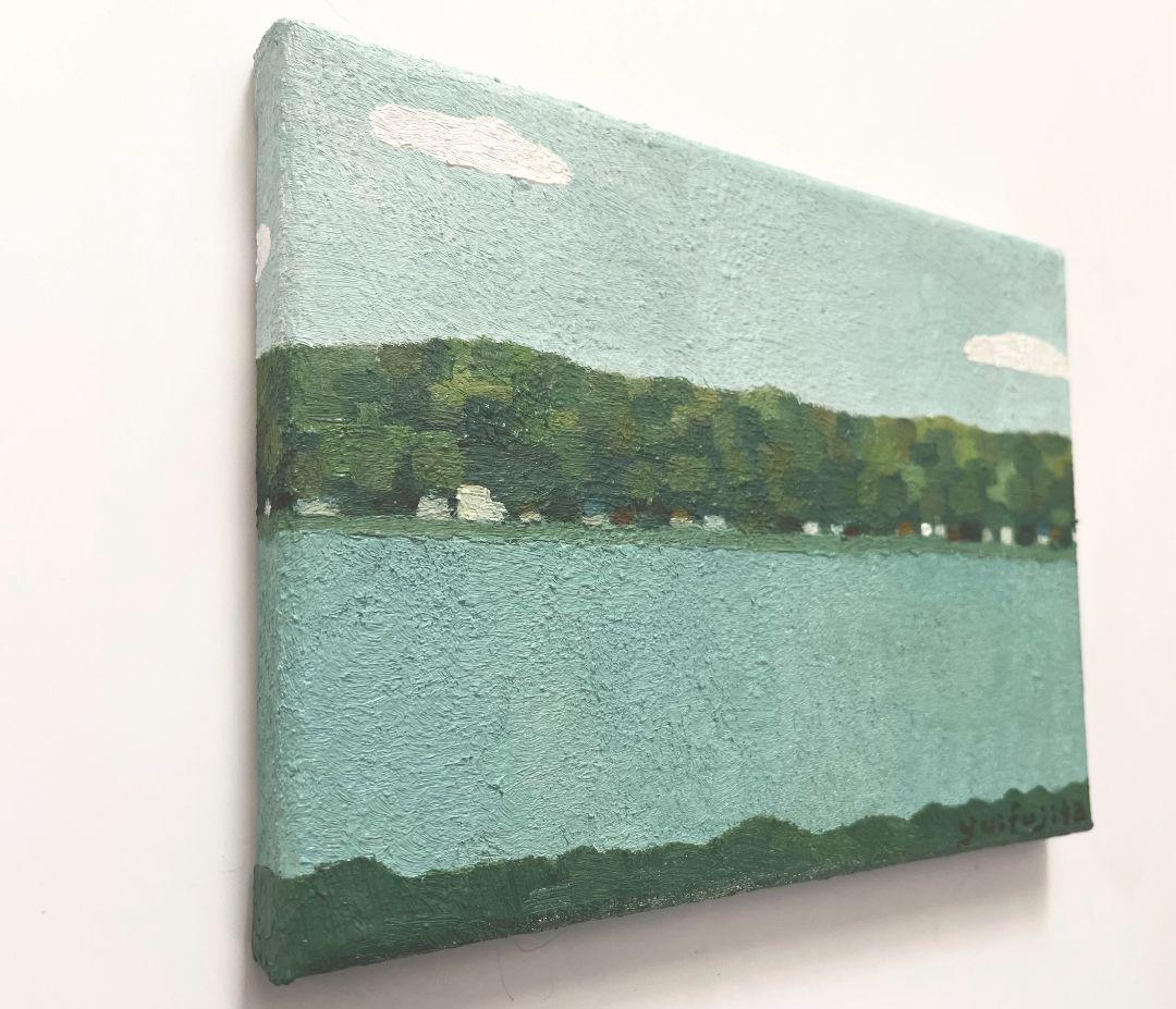 油彩画　湖畔