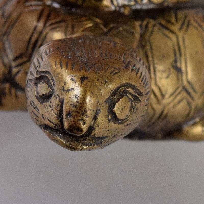 仏教美術　古銅鍍金　ヒンドゥー教　亀に乗るシヴァ神像　仏像　置物　V　7906