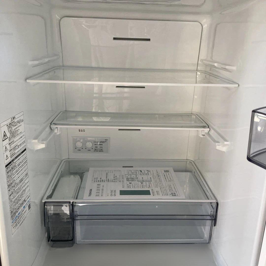 2024年製 東芝 冷蔵庫 330L GR-V33SC ブラック 3ドア　右開き