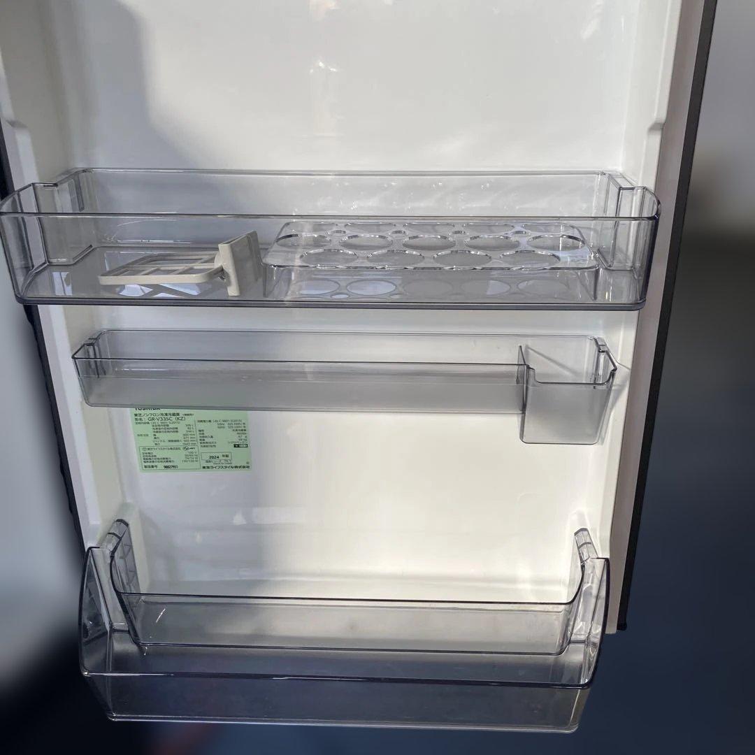 2024年製 東芝 冷蔵庫 330L GR-V33SC ブラック 3ドア　右開き