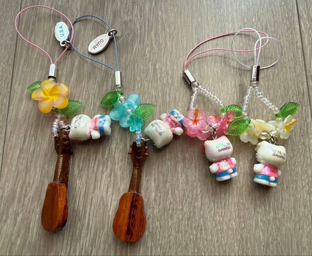 レアご当地　限定 白キテイkitty 根付けストラップ ABCstore ４点