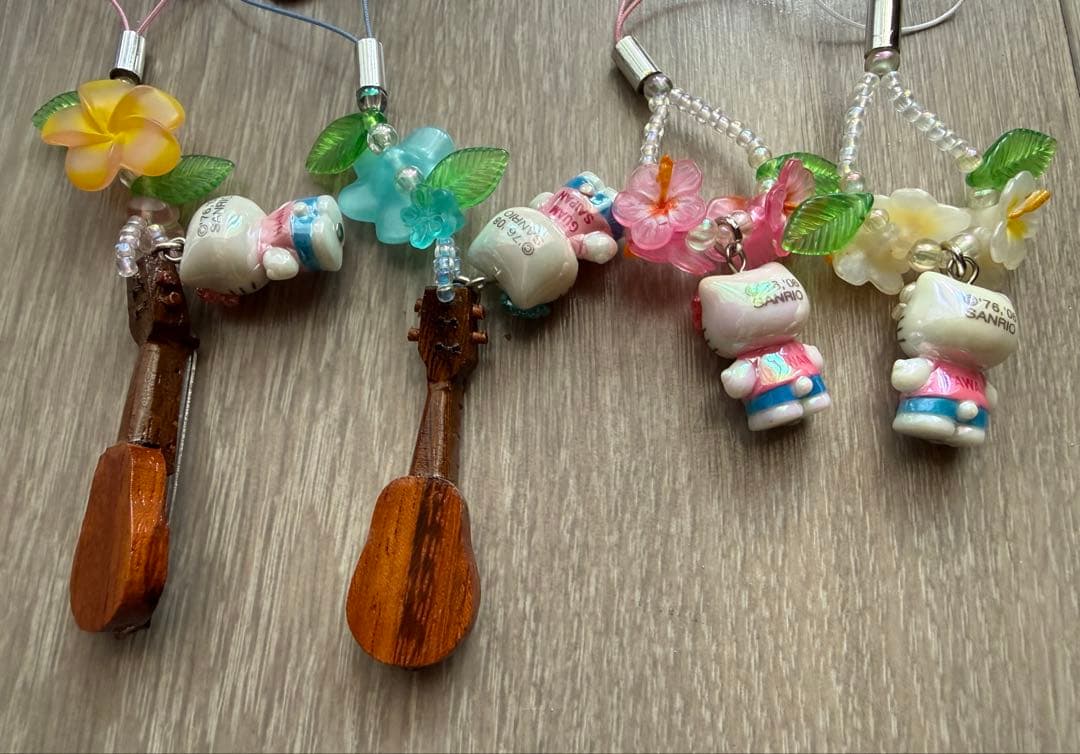 レアご当地　限定 白キテイkitty 根付けストラップ ABCstore ４点