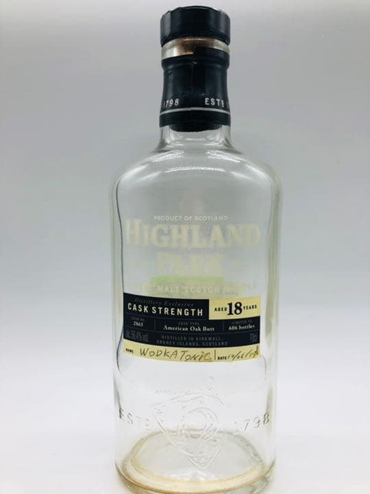 HIGHLAND PARK18years AmericanOakButt 空瓶