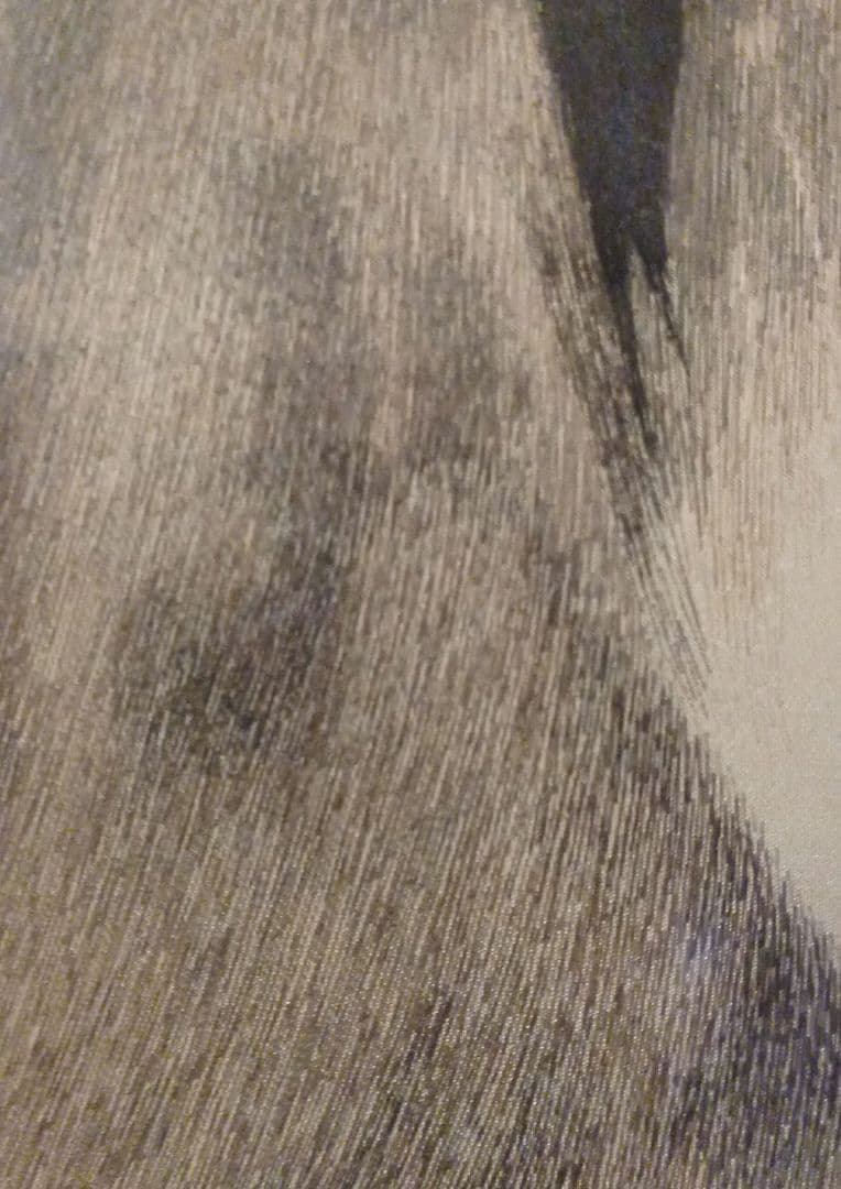 大幅値下げ　額装品　水墨画風　刺繍作品　蘇州大師　王麗華作　「梁楷　溌墨仙人」