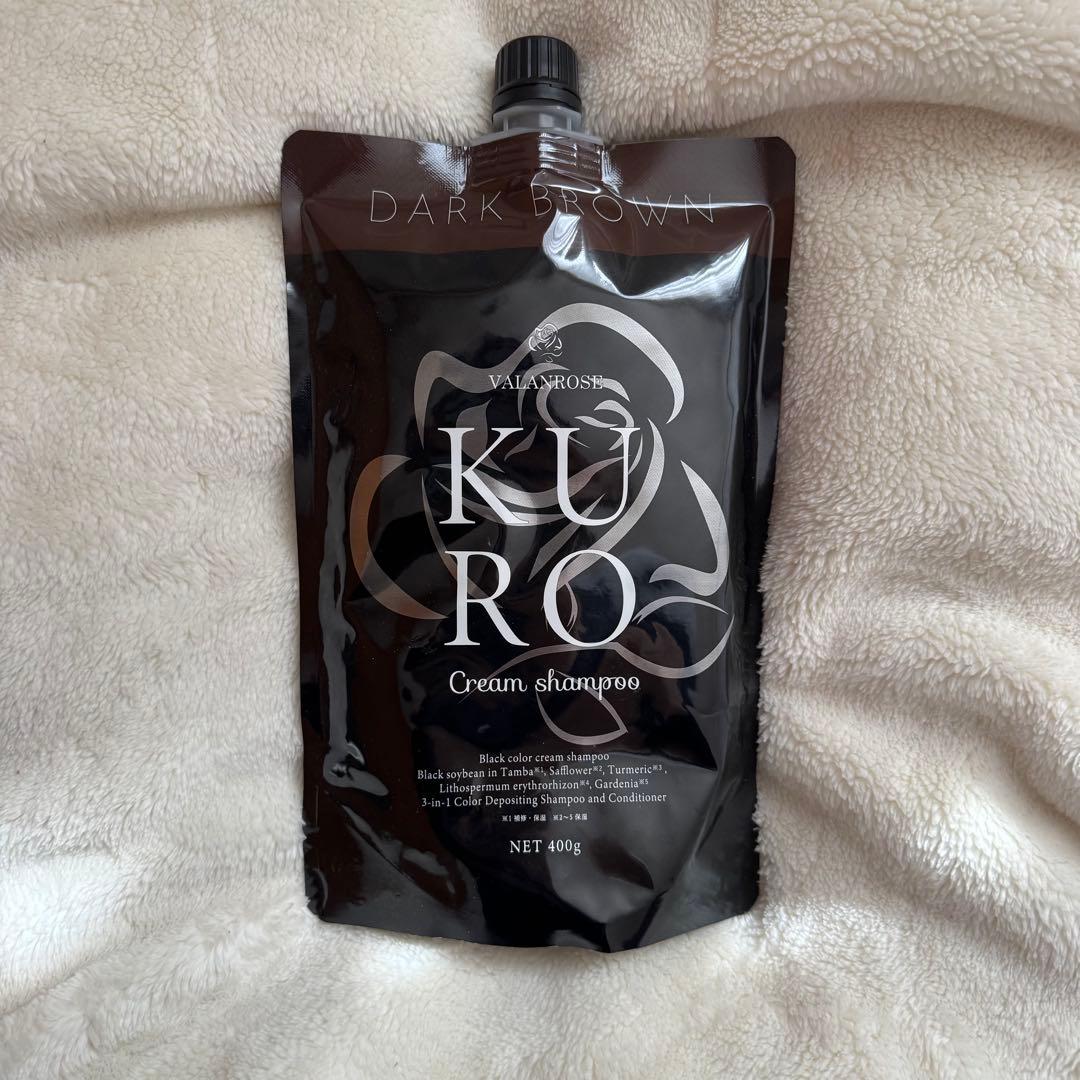 バランローズ KUROシャンプー 400g 白髪染め（ダークブラウン）3個セット