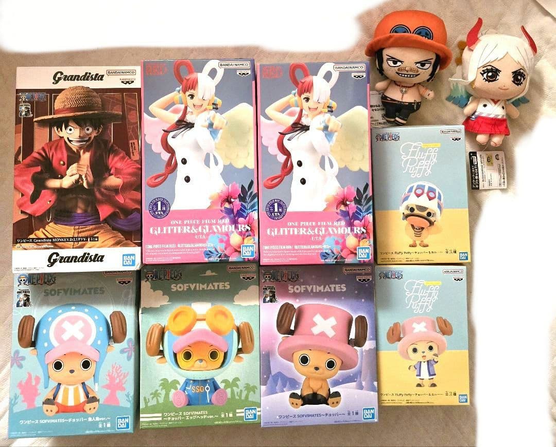 ワンピース　チョッパー　カルー　ルフィ　ウタ　フィギュア　ヤマト&エース 10点