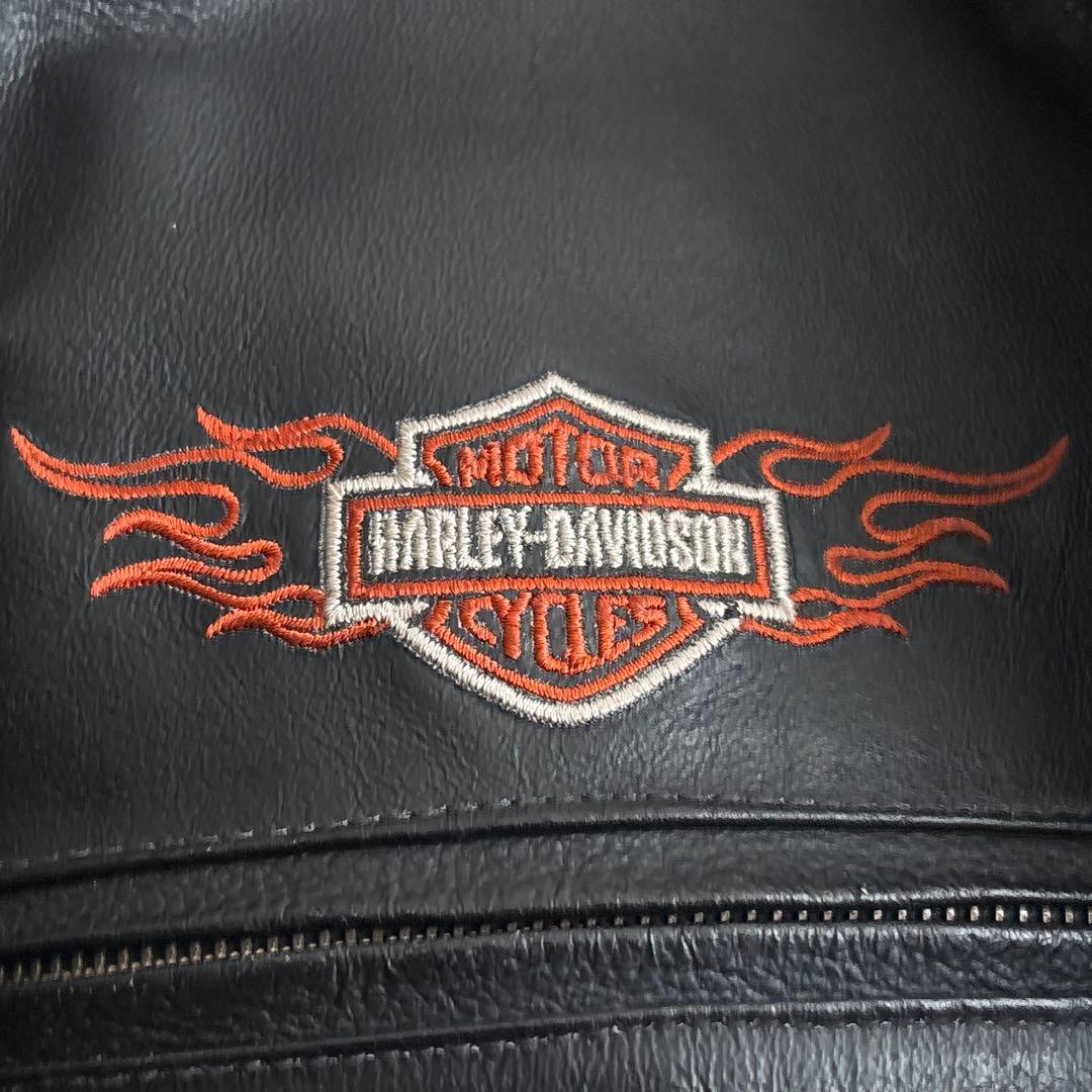 HARLEY DAVIDSON【L】本革 レザー ライダースジャケット ブラック