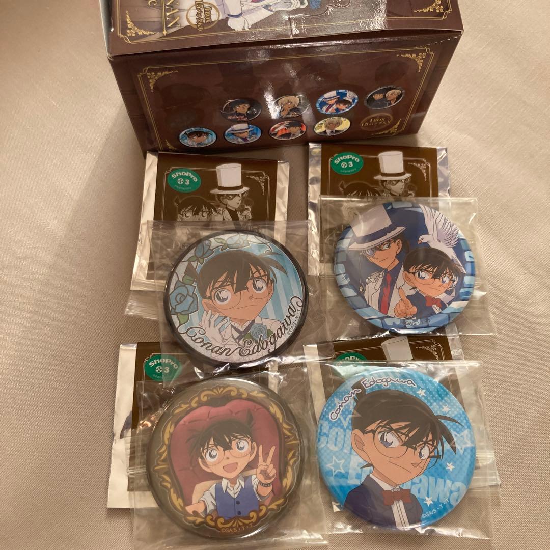 名探偵コナン　缶バッチ　怪盗キッド　江戸川コナン