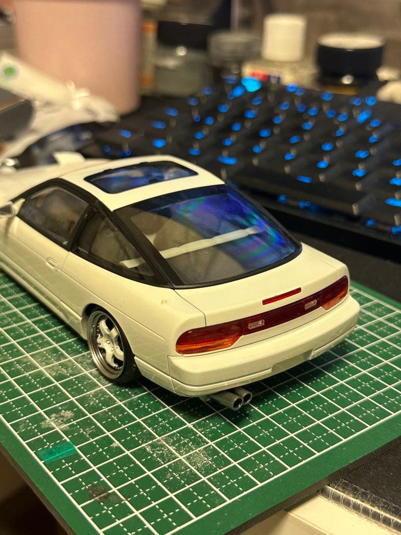 アオシマ　1/24 180sx 組み立て塗装済み　完成品