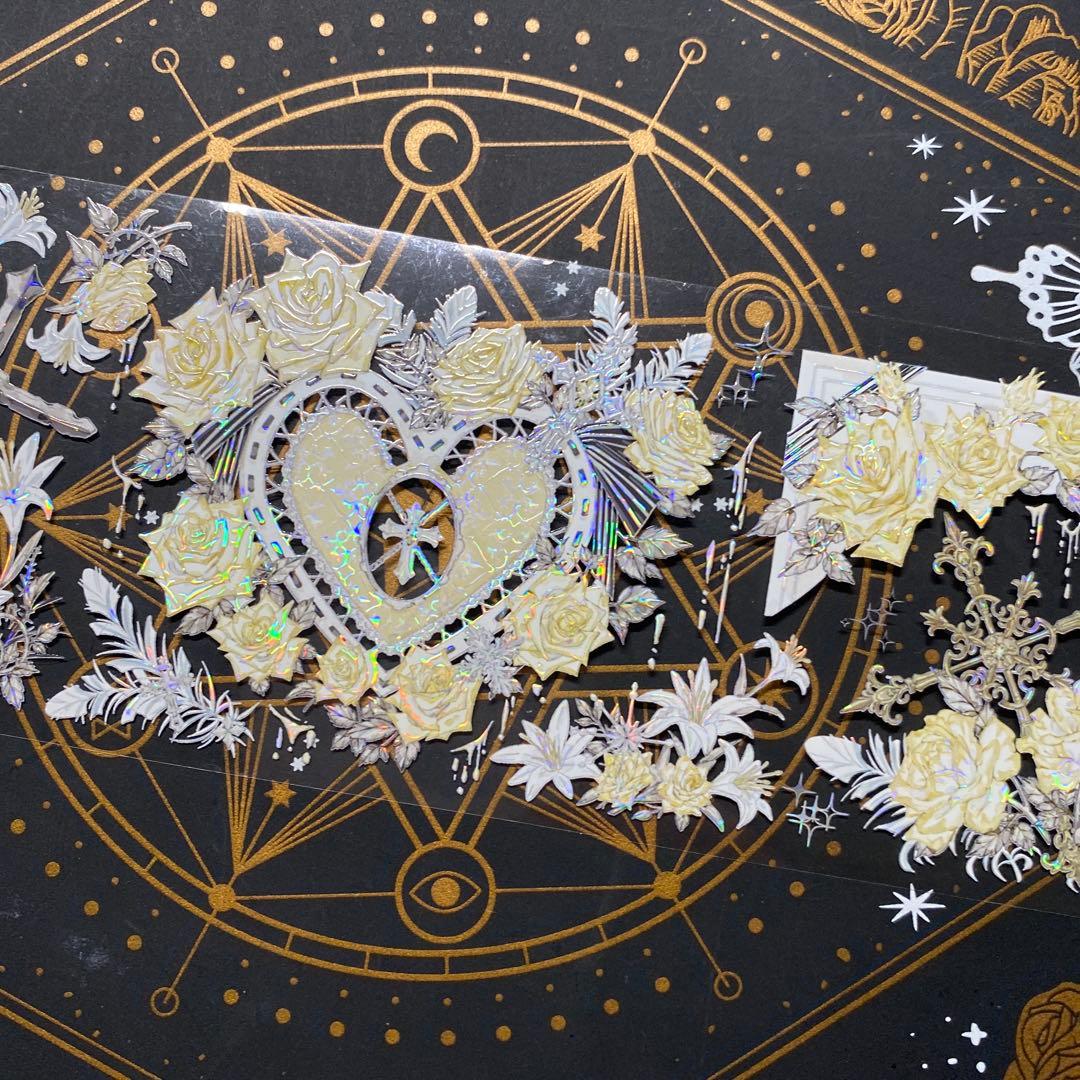 【9312】海外　マステ　中古巻　貝殻光マスキングテープ　黄色　装飾系　残量多め