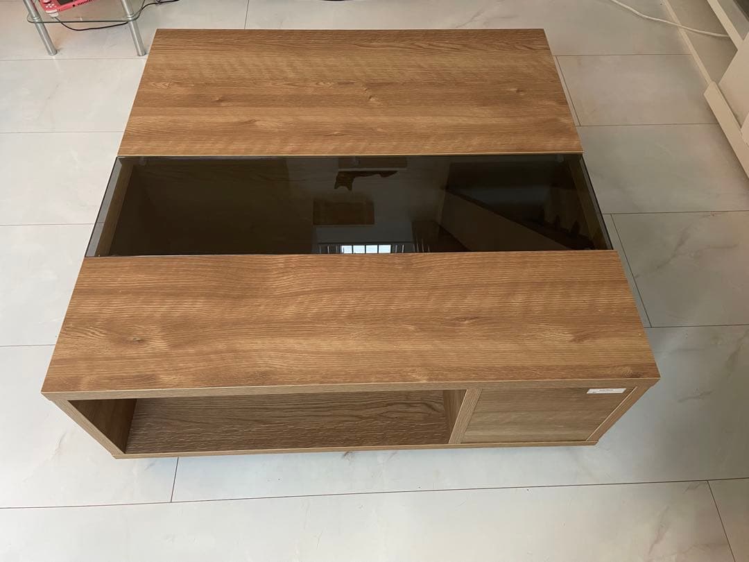 【セール中】LAWYA ローテーブル ガラス天板