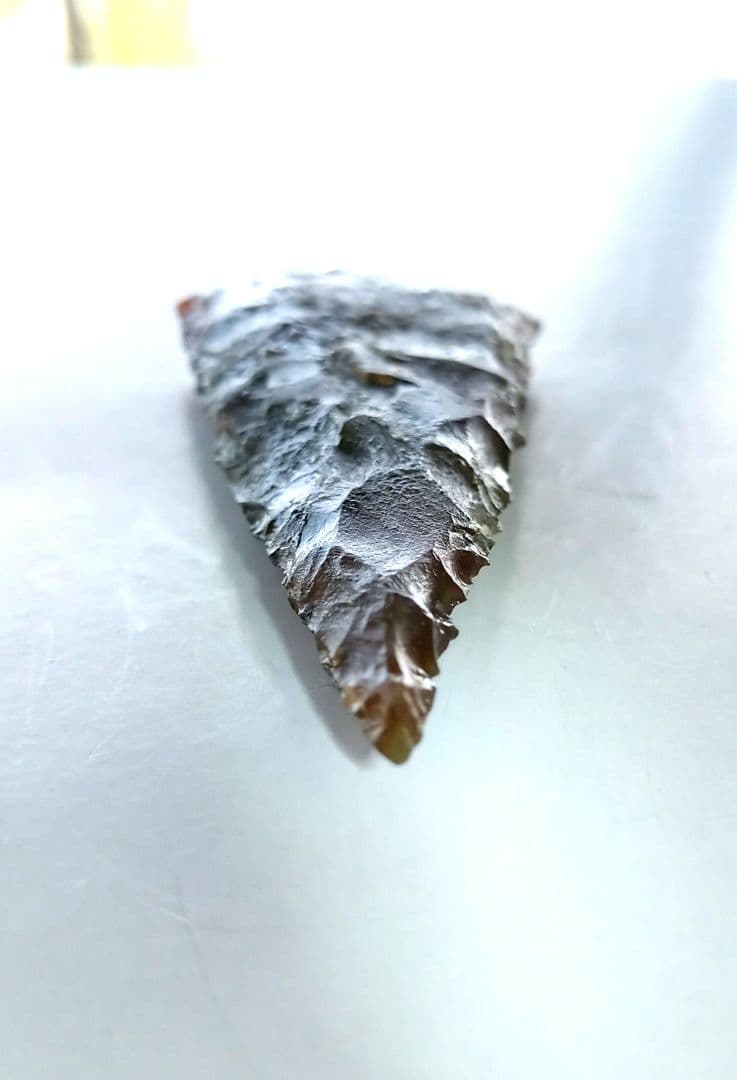 天然石 赤メノウ 石器  尖頭器 373   ❑　模写　❒