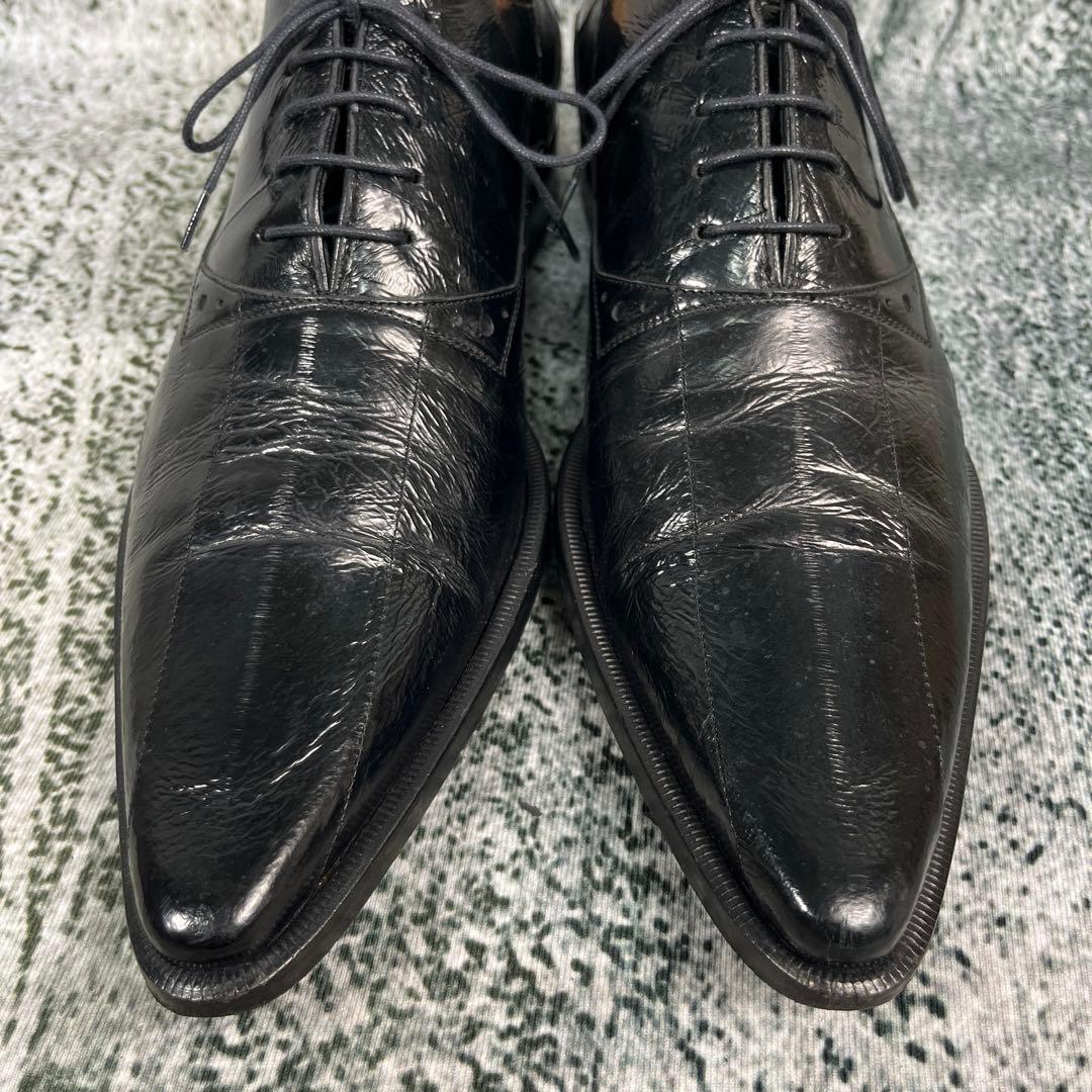 ドルチェアンドガッバーナ ドレスシューズ エンボス加工 ブラック