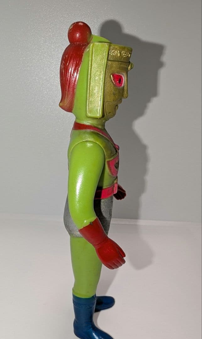 【珍色】グリーンマン ウッド ソフビ 当時物