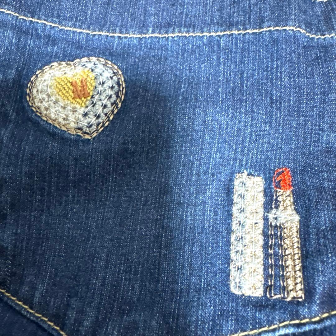 ♡新品同様♡2024年♡エムズグレイシー♡刺繍デニムガウチョパンツ38♡