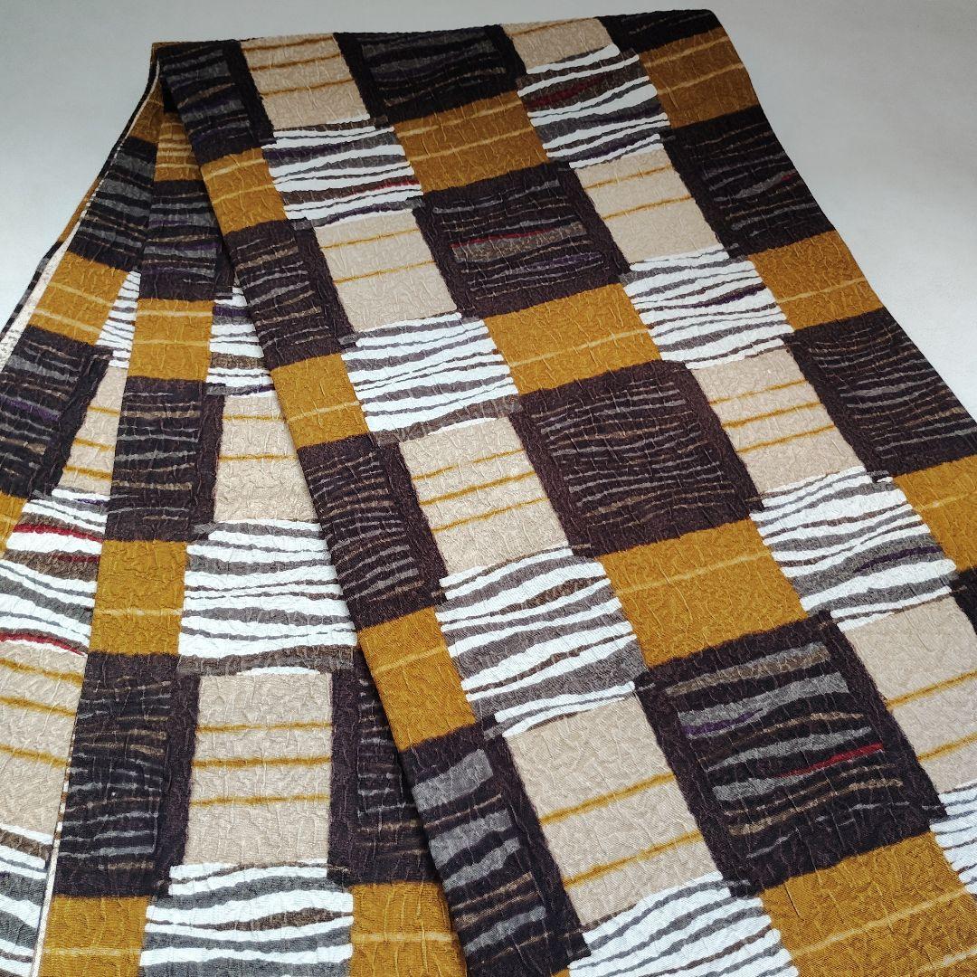 両面全通柄袋帯 市松 リバーシブル