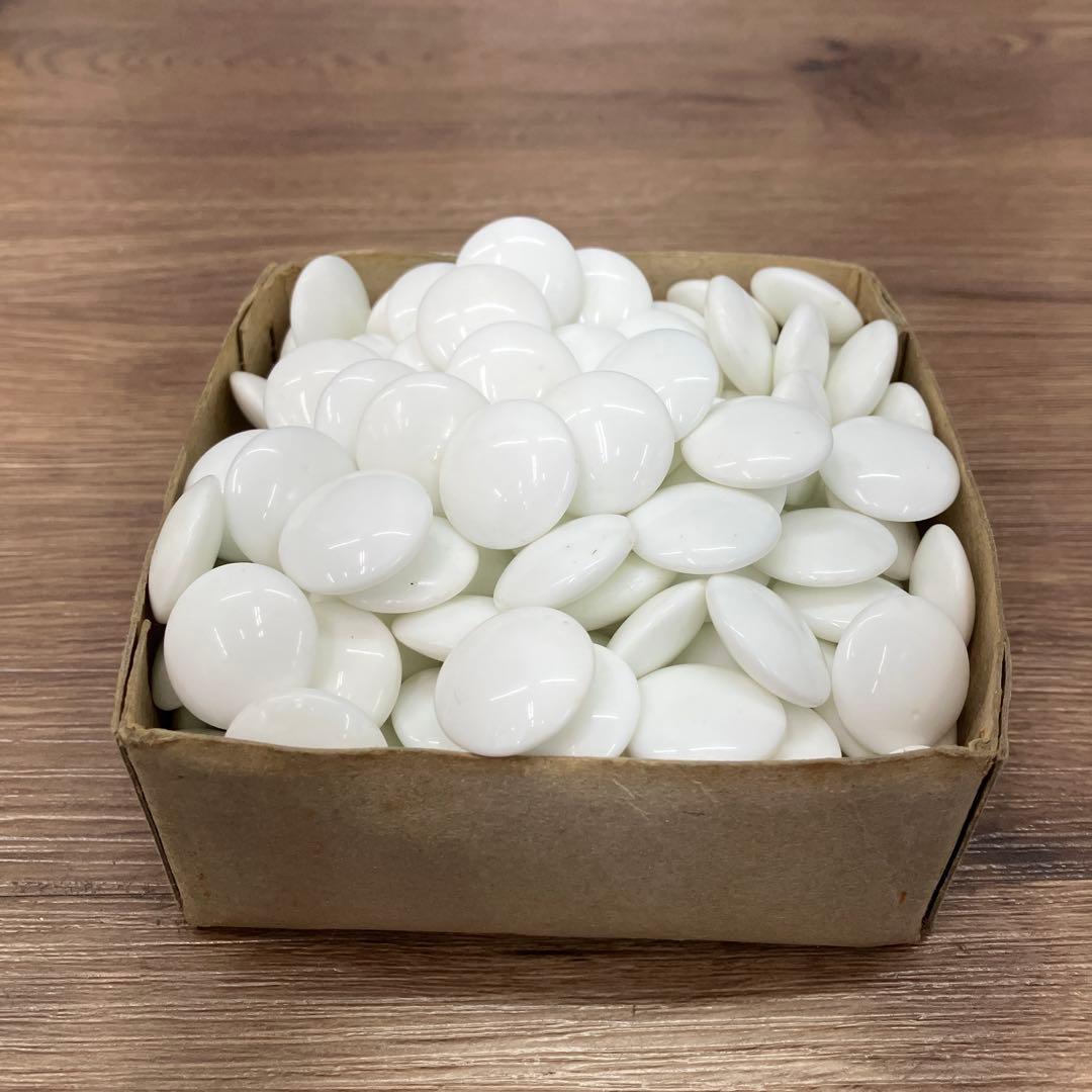 E-壁 昭和レトロ アンティーク 碁石 白黒セット 囲碁 道具 箱付き 練習用