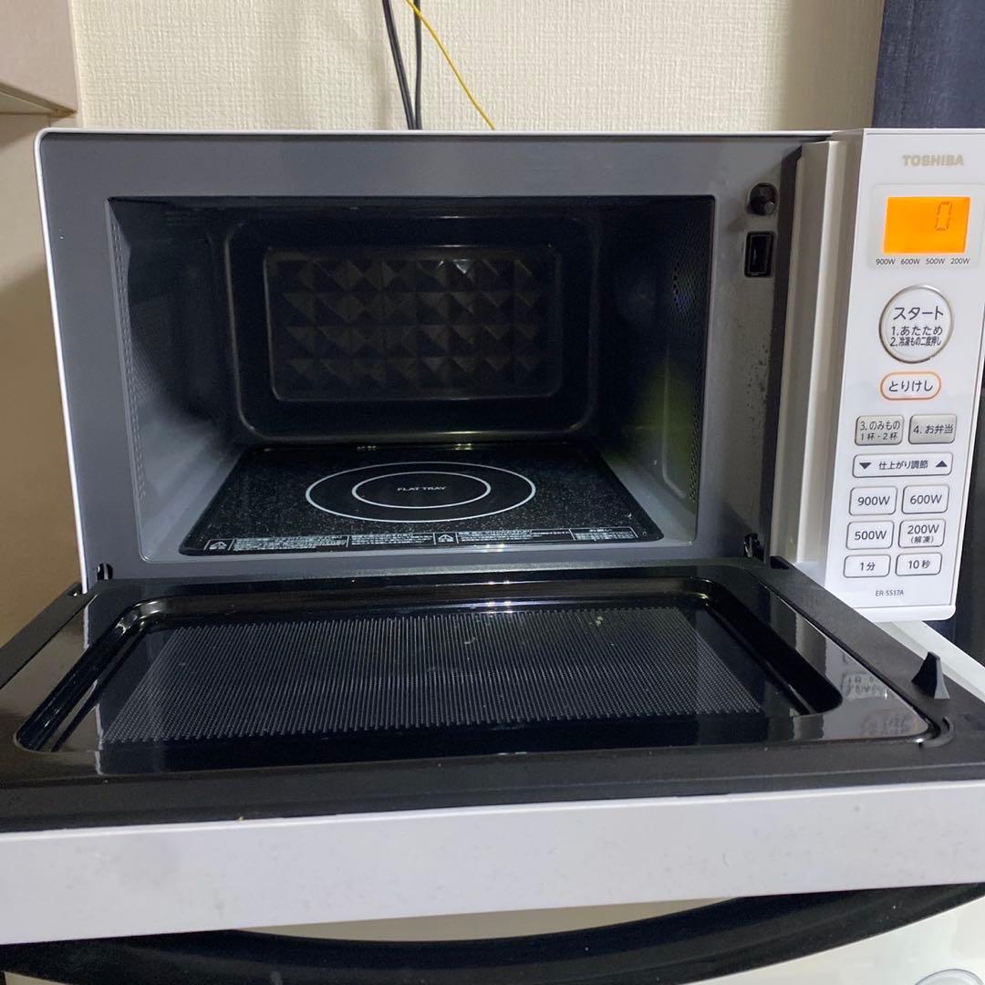 TOSHIBA東芝電子レンジ ER-SS17A(W) 2019年製　ホワイト美品