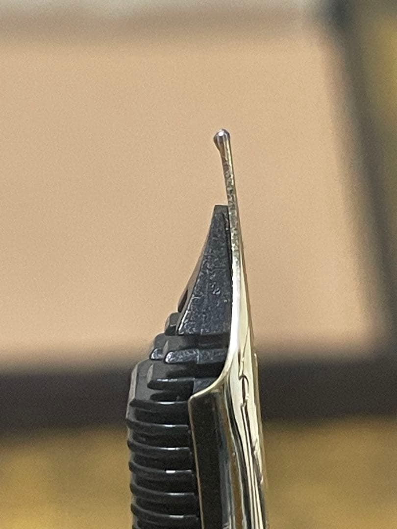 筆記確認済　美品　梨地　18k 備品あり　字幅MF セーラー　万年筆