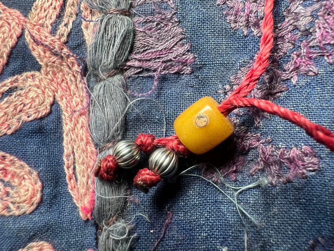 アンティークカパーラボーンビーズのブレスレット　強力護符　ハンドメイド