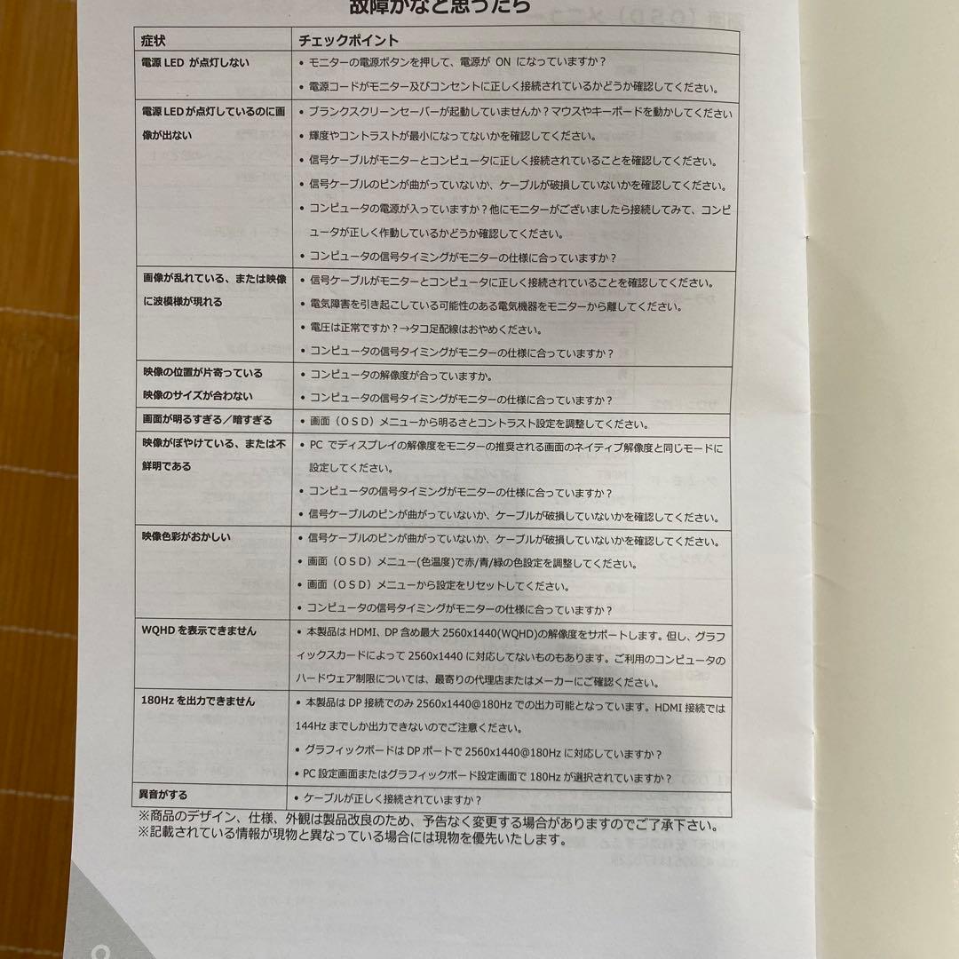 JAPANNEXT 23.8インチ WQHD