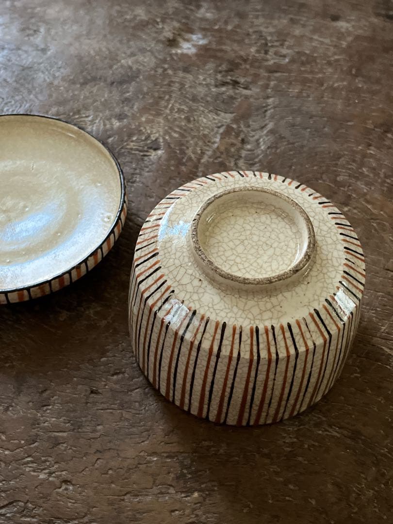 麦藁手　古瀬戸　幕末　蓋付き向付