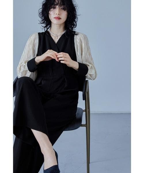 美品 niana ニアナ パンツドレス オールインワン M パーティー お呼ばれ