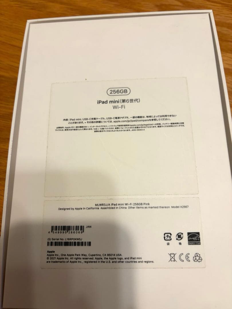 【水没ジャンク】iPad mini6 256GB Wi-Fi