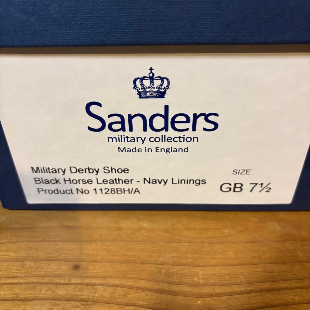 【新品未使用】SANDERS 1128 ブラック 別注ホースハイド 26.5㎝
