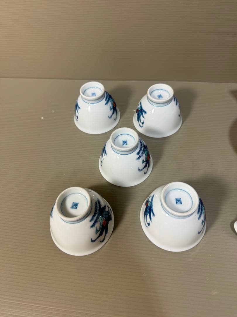 2275 有田焼　畑萬陶苑　茶器セット　急須1客　湯冷し1客　湯呑5客