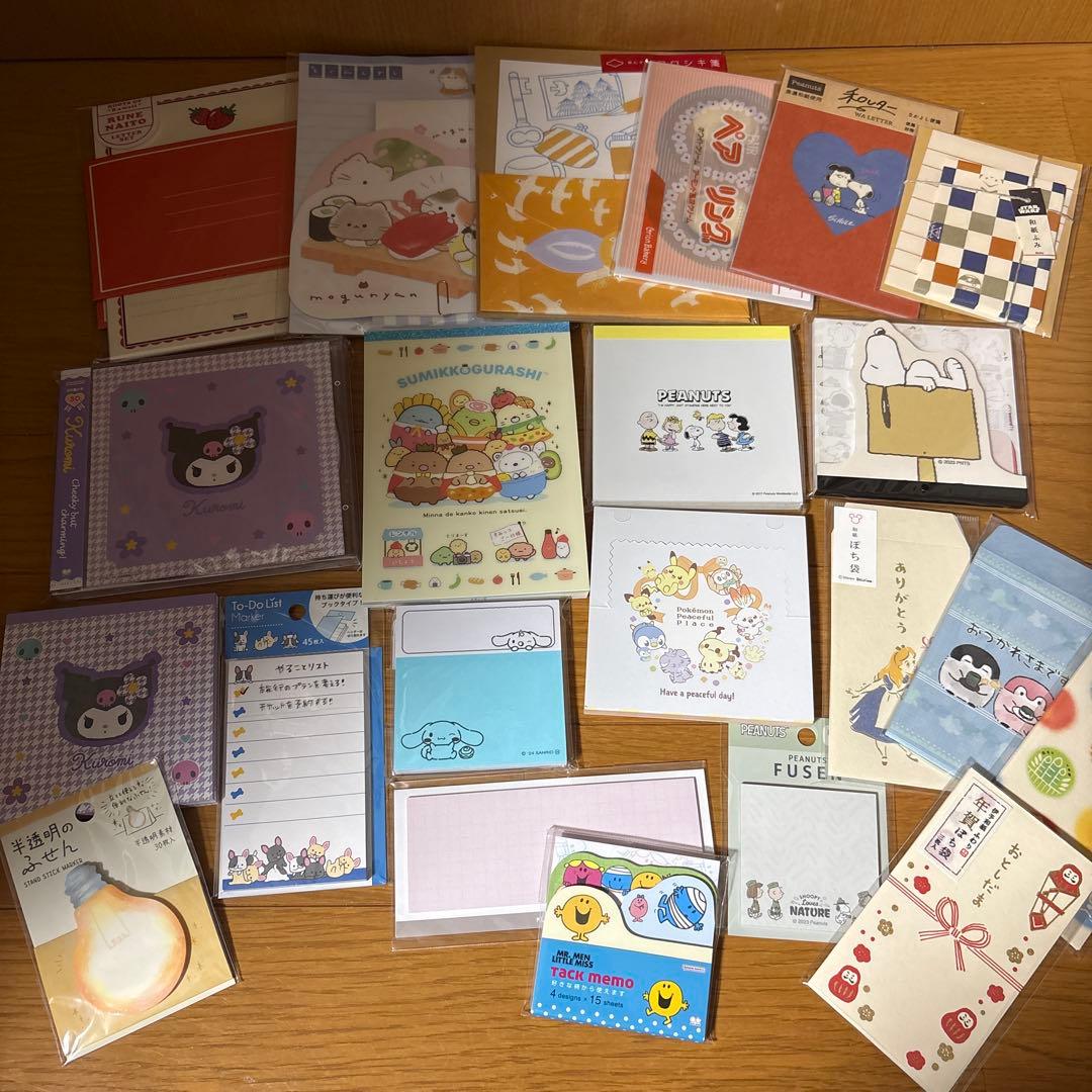 文房具　まとめ売り① ファイル　メモ　ふせん　シール　150点　詰め合わせ