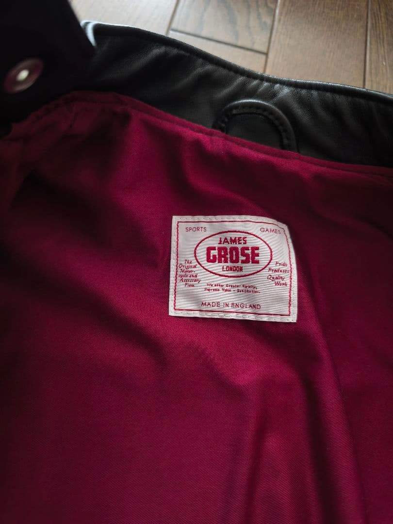 JAMES GROSE クラブマン　カウレザーライダース　サイズ36