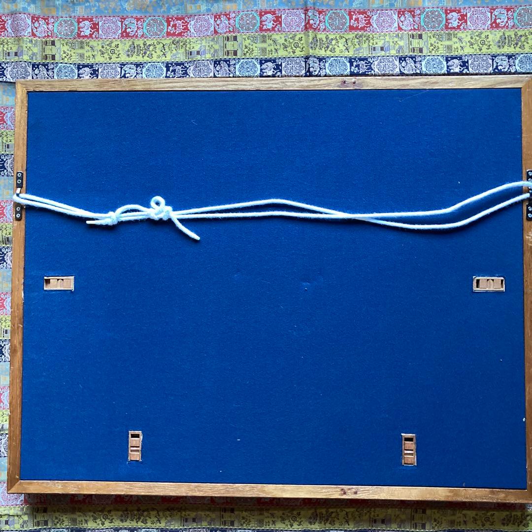 水彩画　作者不詳　精司のサイン 額43.7×54.5絵28×37.5cm